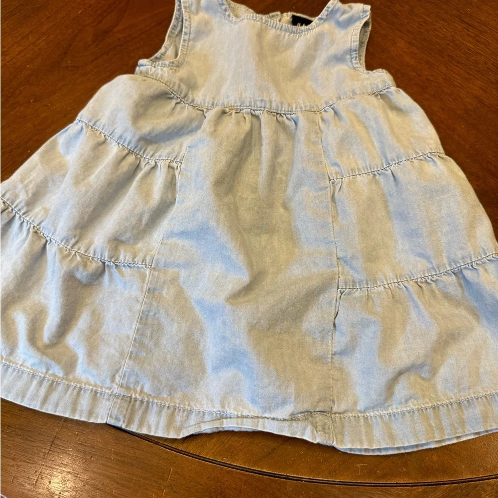 GAP Light Blue Denim Kids Casual Dress Size 18-24 months